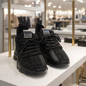 Steve Madden Black Sparkle Sneakers